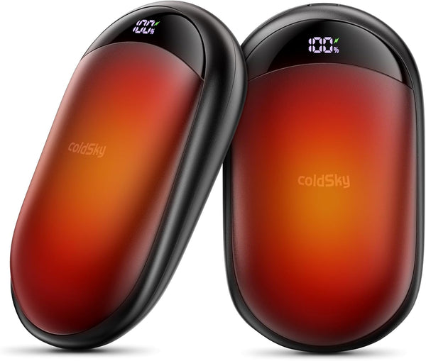 2 Pack Rechargeable Hand Warmers Magnetic Electric Hand Warmers with Digital Display