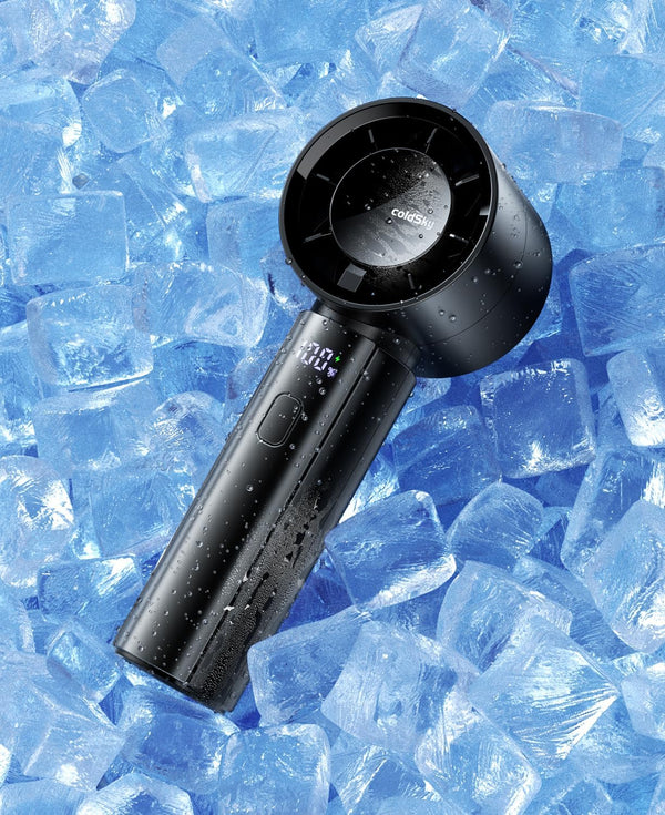Portable Handheld Turbo Fan, 4000mAh Rechargeable High Speed Personal Fan With 5 Speeds